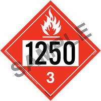 J. J. Keller 1250 Placard - Class 3 Flammable Liquid