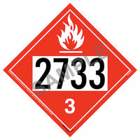 J. J. Keller 2733 Placard - Class 3 Flammable Liquid