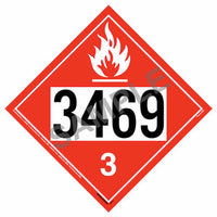 J.J. Keller 3469 Placard - Class 3 Flammable Liquid