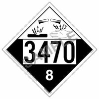 J. J. Keller 3470 Placard - Class 8 Corrosive