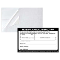 J.J. Keller Record of Annual Inspection Decal & Clear Decal Overlay