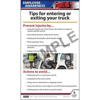 J.J. Keller Safely Entering and Exiting Your Truck - Driver Awareness Poster