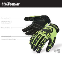 J. J. Keller SAFEGEAR Mechanics Impact Reducing Gloves