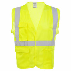 J. J. Keller SAFEGEAR Safety Vest Type R Class 2 - Hook & Loop Closure with Vertical Reflective Tape