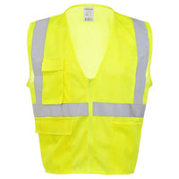 J. J. Keller SAFEGEAR Safety Vest Type R Class 2 - Zipper Closure with Vertical Reflective Tape