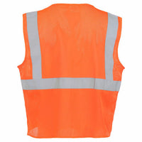 J. J. Keller SAFEGEAR Safety Vest Type R Class 2 - Zipper Closure with Vertical Reflective Tape