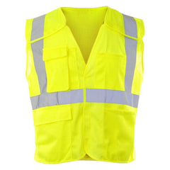 J. J. Keller SAFEGEAR Safety Vest Type R Class 2 - Hook & Loop 5-Point Breakaway Closure, Vertical Tape