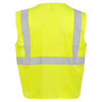 J. J. Keller SAFEGEAR Safety Vest Type R Class 2 - Hook & Loop 5-Point Breakaway Closure with Vertical Reflective Tape