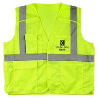 J. J. Keller® SAFEGEAR® Safety Vest Type R Class 2 - Hook & Loop 5-Point Breakaway Closure with Vertical Reflective Tape