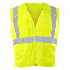 J. J. Keller SAFEGEAR Safety Vest Type R Class 2 - Hook & Loop 5-Point Breakaway Closure, Vertical Tape