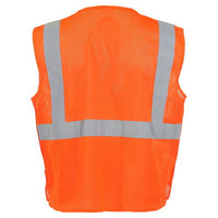 J. J. Keller® SAFEGEAR® Safety Vest Type R Class 2 - Hook & Loop 5-Point Breakaway Closure with Vertical Reflective Tape