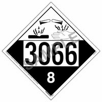 J.J. Keller 3066 Placard - Class 8 Corrosive