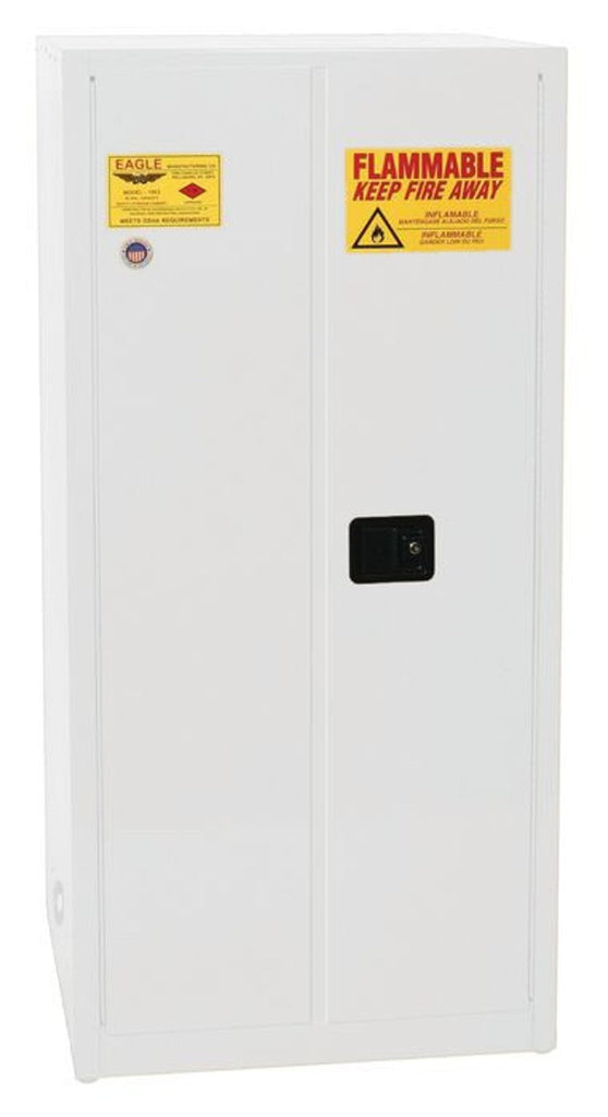 Justrite 3010X Flammable Liquid Cabinet 1 Shelf 2 Door Self Close, 30 Gallon