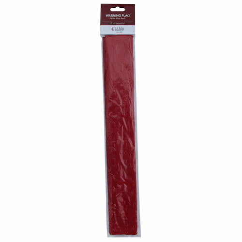 J. J. Keller Warning Flag Red Solid Poly/Cotton Twill - with Wire Rod