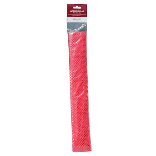 J. J. Keller Warning Flag with Red Mesh Jersey - with Wire Rod