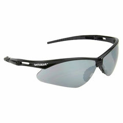 J. J. Keller SAFEGEAR Safety Glasses with Black Frames - Black Frame, Mirror Smoke Lens