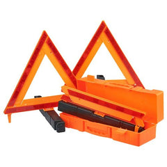 J. J. Keller Emergency Warning Triangle Kit - Fluorescent Triangles, Includes 3 Triangles