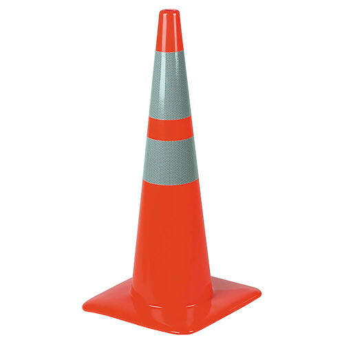 J. J. Keller 28" Traffic Cone w/ 2 Reflective Collars