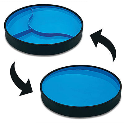 Stayware STAYnEAT Plate, Divided Suction, Slope n Scoop Dish, Small, Blue, Each — for Plates & Bowls in Clinical and Institutional Care