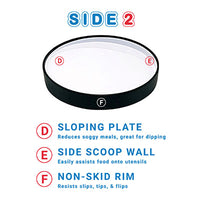 Stayware STAYnEAT Plate, Divided Suction, Slope n Scoop Dish, Small, White, Each — for Plates & Bowls in Clinical and Institutional Care