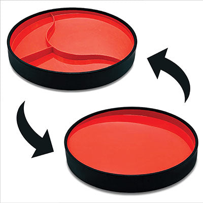 Stayware STAYnEAT Plate, Divided Suction, Slope n Scoop Dish, Large, Red, Each — for Plates & Bowls in Clinical and Institutional Care