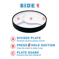 Stayware STAYnEAT Plate, Divided Suction, Slope n Scoop Dish, Large, White, Each — for Plates & Bowls in Clinical and Institutional Care
