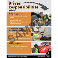 J.J. Keller Driver Responsibilities - Driver Awareness Safety Poster