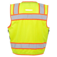 J. J. Keller SAFEGEAR Black Bottom Safety Vest Type R Class 2 - Zipper Closure