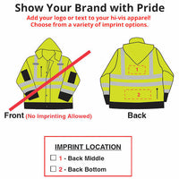 SAFEGEAR® Rain Jacket Type R Class 3 - Zipper Closure