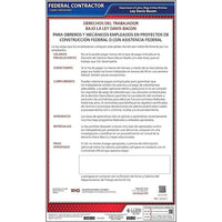 J. J. Keller Davis-Bacon Act Federal Contract Poster - Spanish