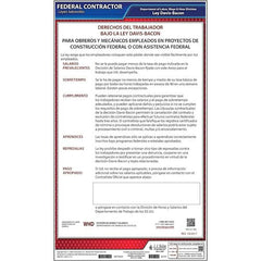 J. J. Keller Davis-Bacon Act Federal Contract Poster - Spanish