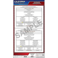 J. J. Keller California / Emeryville Service Charge Law Poster - Laminated