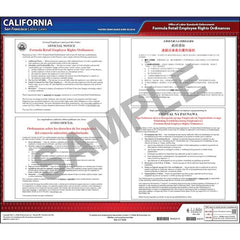 J. J. Keller California / San Francisco Formula Retail Bill Of Rights Poster - Laminated