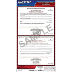 J. J. Keller California Access to Employee Exposure and Medical Records Poster - Laminated