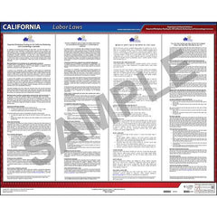 J. J. Keller California / Cosmetology Worker Rights Poster - Laminated