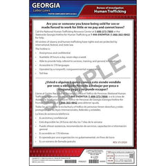 J. J. Keller Georgia Human Trafficking Poster - Laminated