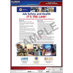 J. J. Keller Illinois Workplace Safety & Health for Public Employees Poster - Laminated