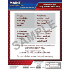 J. J. Keller Maine Human Trafficking Poster - Laminated
