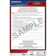J. J. Keller Vermont Healthcare Whistleblower's Protection Act Poster - Laminated