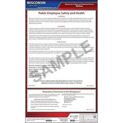 J. J. Keller Wisconsin Workplace Safety & Health for Public Employees Poster - Laminated