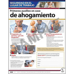 J. J. Keller First Aid Choke Saving Instructional Chart - Spanish