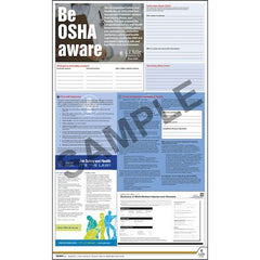 J. J. Keller Federal Safety Poster, Be OSHA Aware - Laminated