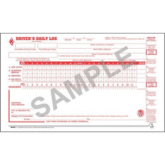 J. J. Keller Daily Log Wall Chart - Laminated, 40" W x 24" H