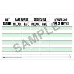 J. J. Keller Maintenance Wall Chart - Laminated, 40" W x 24" H