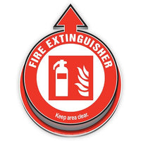 J.J. Keller Fire Extinguisher Located Here: Keep Area Clear 3D Floor Decal