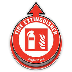 J. J. Keller Fire Extinguisher Located Here: Keep Area Clear 3D Floor Decal
