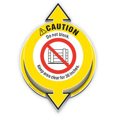 J. J. Keller Caution: Do Not Block; Keep Area Clear For 36 Inches 3D Floor Decal