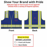 J. J. Keller® SAFEGEAR® Colored Safety Vest - Zipper Closure