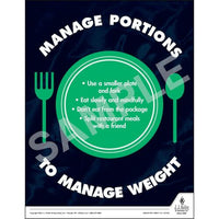 J.J. Keller Manage Portions To Manage Weight - Health & Wellness Awareness Poster