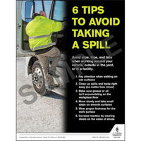 J.J. Keller 6 Tips To Avoid Taking A Spill - Transport Safety Risk Poster